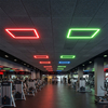 RGB LED Square Frame Ceiling Light Fixture, 4-Bar Design
