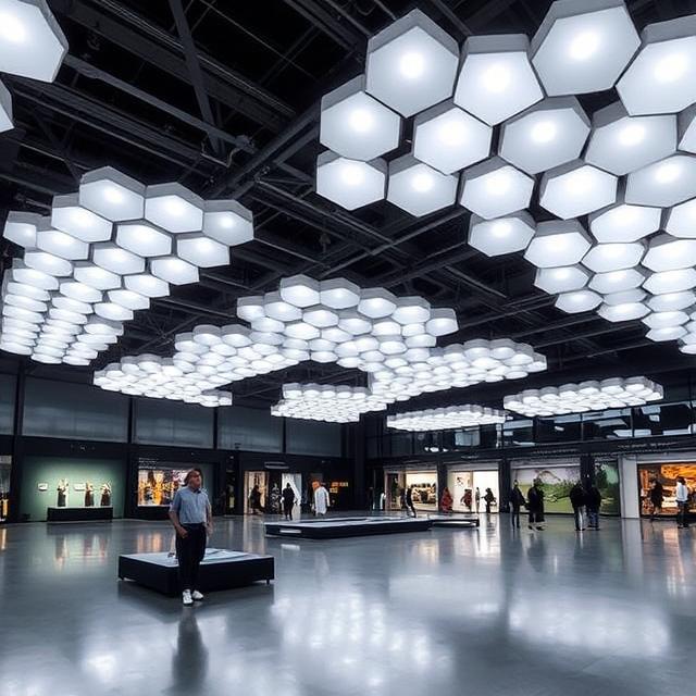 Illuminating Exhibition Halls: How Hexagonal Lights Enhance Display Spaces