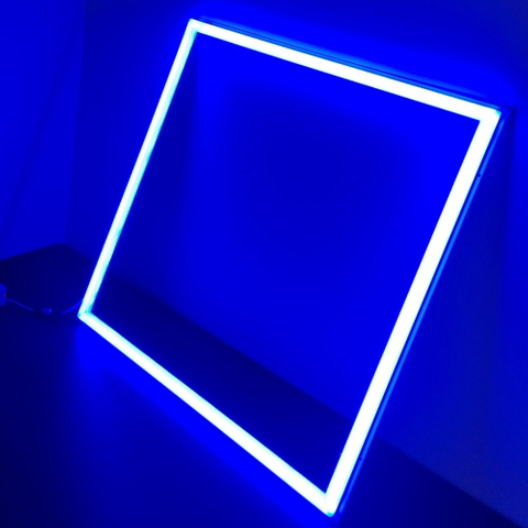 RGB LED Square Frame Ceiling Light Fixture, 4-Bar Design