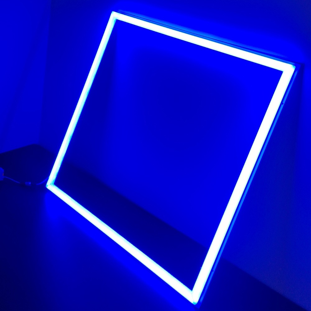 RGB LED Square Frame Ceiling Light Fixture, 4-Bar Design