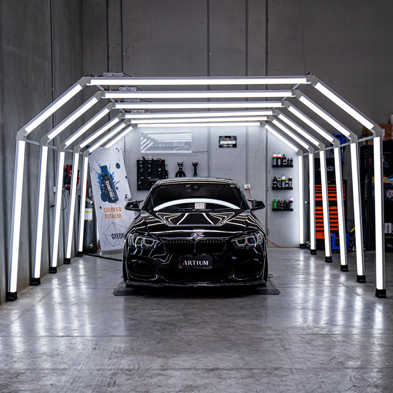 LED Light Tunnel in Detailing Shop
