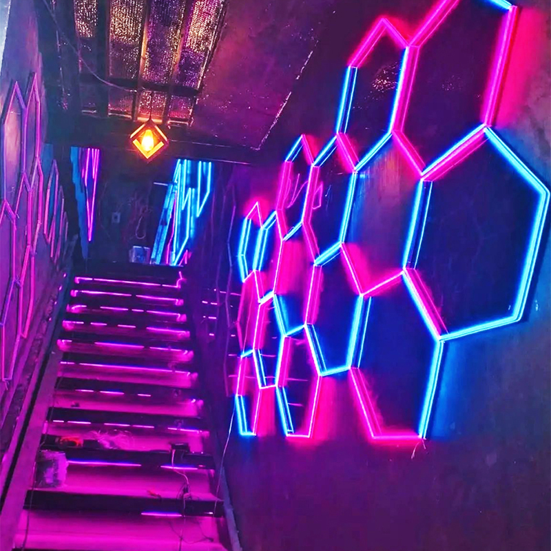 Customizable RGB Hexagon Lights Installation