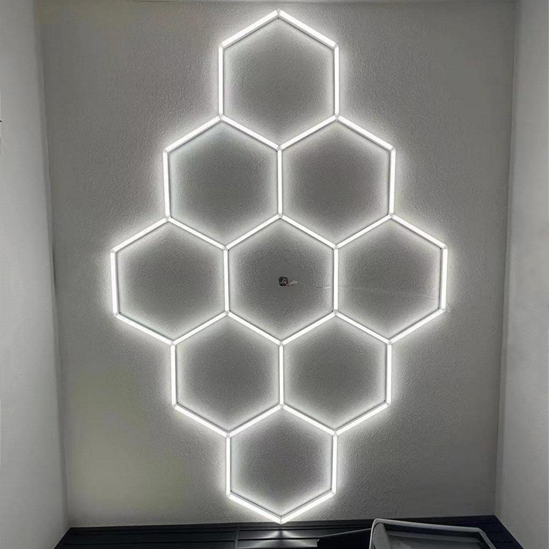 Commercial Hexagonal Lighting in Parking Garage